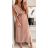 Šaty dlouhé letní šifonové bez rukávů dámské (S/M ONE SIZE) ITALSKÁ MÓDA IMWD212369 Khaki S/M