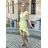 Šaty letní krátký rukáv dámské (S/M ONE SIZE) ITALSKÁ MÓDA IMWK21B21101 modrá S/M
