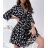 Šaty elegantní dlouhý rukáv dámské (S/M ONE SIZE) ITALSKÁ MÓDA IMWD211362/DR S/M Černá