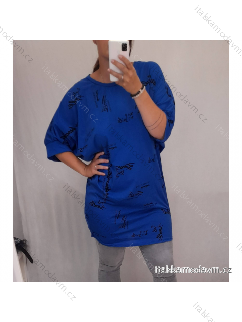 Šaty oversize krátky rukáv dámske (2XL / 3XL ONE SIZE) TALIANSKÁ MÓDA IM4211391/DR