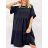 Šaty voľnočasové krátký rukáv dámske nadrozmer (2XL/3XL ONE SIZE) TALIANSKA MODA IMD22107