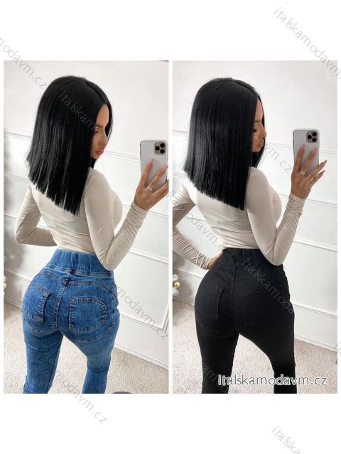 Rifle jeans push up mramorované dlhé dámske (XS-SML-XL) POĽSKÁ MÓDA MAJ21016
