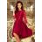 231-1 OLIVIA - asymmetrical dress with lace - burgundy color
 NMC-231-1
