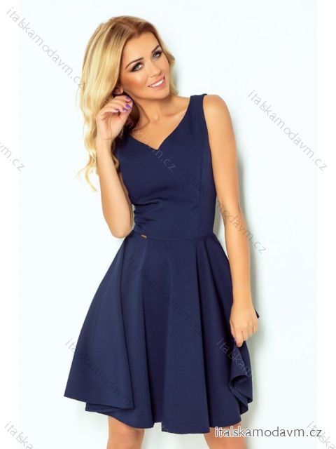 114-7 Dress circle - heart-shaped neckline - Navy Blue
 NMC-114-7