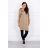 Bluza sukienkowa z kapturem camelowa