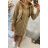 Bluza sukienkowa z kapturem camelowa
