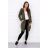 Bluza sukienkowa z kapturem khaki