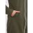 Bluza sukienkowa z kapturem khaki