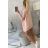 Bluza oversize z asymetrycznymi bokami ciemny pudrowy róż