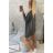 Bluza oversize z asymetrycznymi bokami grafitowa