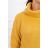 Sweter z golfem musztardowy