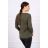 Bluzka z nadrukiem Love khaki
