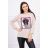 American Girl grafická blúzka béžová S / M - L / XL