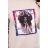 American Girl grafická blúzka béžová S / M - L / XL