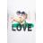 Sukienka z nadrukiem Love ecru