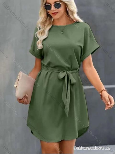 Šaty krátke letné krátky rukáv dámske (L/XL ONE SIZE) TALIANSKA MÓDA IMD22267
