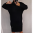 Šaty dlouhý rukáv s kapucí dámské (2xl/3xl ONE SIZE) ITALSKÁ MODA IM421588/DR čierna 2XL / 3XL ONE SIZE