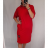 Šaty dlouhý rukáv s kapucí dámské (2xl/3xl ONE SIZE) ITALSKÁ MODA IM421588/DR čierna 2XL / 3XL ONE SIZE