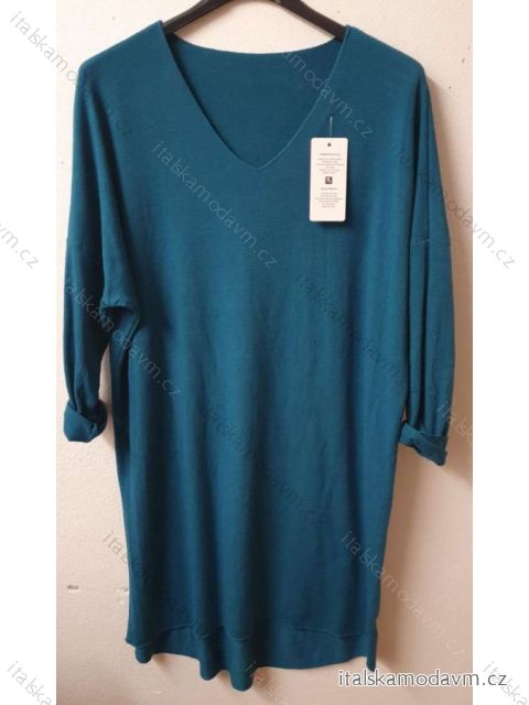 Šaty upletové dlouhý rukáv dámské nadrozměr  (XL/2XL ONE SIZE) ITALSKá MODA IM721321