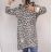 Šaty s voliérem leopardí dlouhý rukáv dámské (L/XL ONE SIZE) ITALSKÁ IM421774/c/DR
