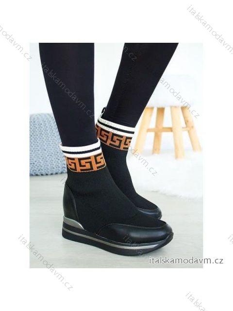 Botasky nadkotníkové dámské (36-41) WSHOES OBUV OB220570 Černá 41