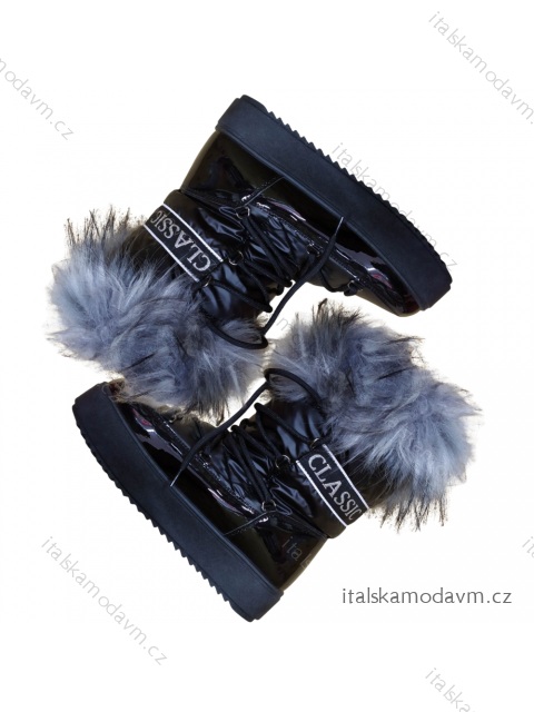 Boty sněhule zimní dámské (36-41) WSHOES OBE20004/DR 37 Černá