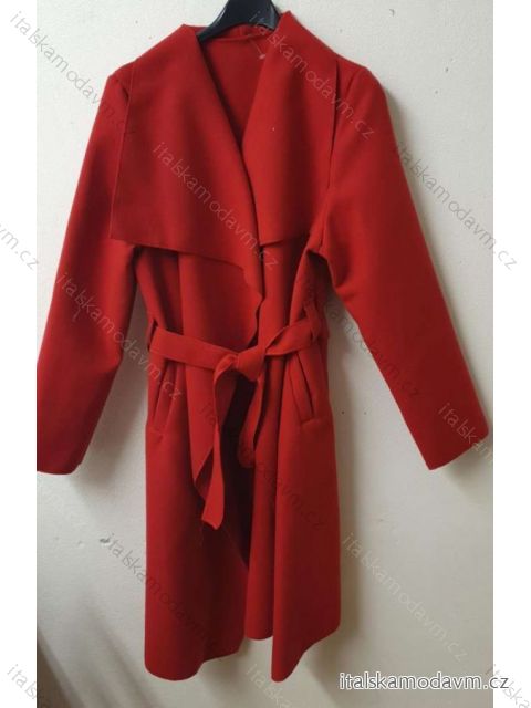 Kabát flaušový dámsky (S / M ONE SIZE) TALIANSKÁ MÓDA IMM211604/DR camel