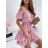 Šaty elegantný letný carmen krátky rukáv dámske (S/M ONE SIZE) TALIANSKA MÓDA IMD22333
