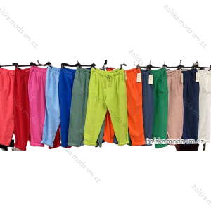 Kalhoty bavlněné letní dámské nadrozměr (3XL/4XL/5XL ONE SIZE) ITALSKÁ MODA IM422499LH
