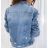 Bunda riflová jeans oversized krátka dámska (s-2xl) MA520HS-5007 veľ. S