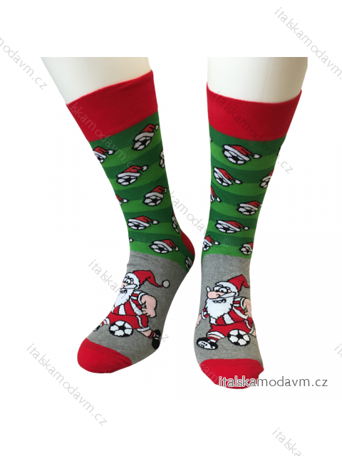 Ponožky veselé slabé pánske Vianočné Futbalové (41-43, 44-46) POLSKÁ MÓDA DPP21256