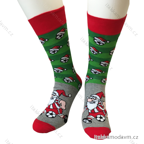Ponožky veselé slabé pánske Vianočné Futbalové (41-43, 44-46) POLSKÁ MÓDA DPP21256
