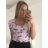 Body krátký rukáv dámské (S/M ONE SIZE) ITALSKÁ MÓDA IMM22418/DR S/M sv. fialová