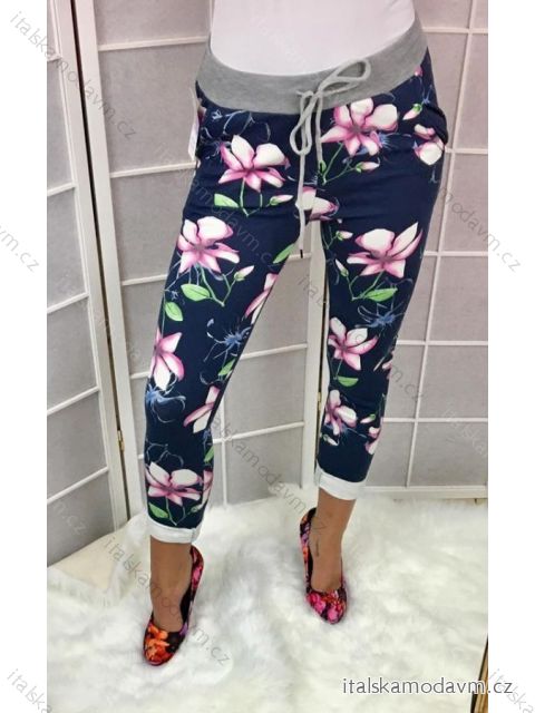 Tepláky letné kvetované dámske (uni sl) TALIANSKÁ MÓDA IMC18748