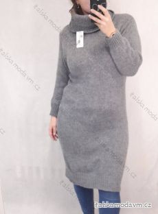Šaty pletené dlhý rukáv dámsky nadrozměr (L /XL ONE SIZE) TALIANSKÁ MÓDA IM821033