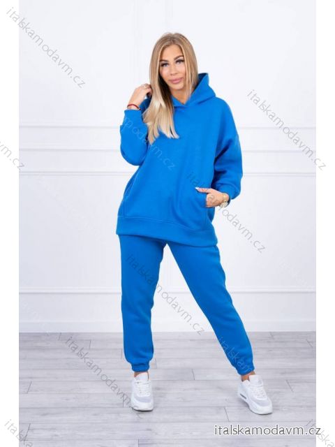 Zateplená súprava s kapucňou chrpa modrá