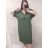 Šaty oversize krátky rukáv dámske nadrozmer (4XL/5XL ONE SIZE) TALIANSKA MÓDA IMD22139/DR 4XL / 5XL <p>khaki</p>