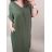 Šaty oversize krátky rukáv dámske nadrozmer (4XL/5XL ONE SIZE) TALIANSKA MÓDA IMD22139/DR 4XL / 5XL <p>khaki</p>