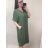 Šaty oversize krátky rukáv dámske nadrozmer (4XL/5XL ONE SIZE) TALIANSKA MÓDA IMD22139/DR 4XL / 5XL <p>khaki</p>