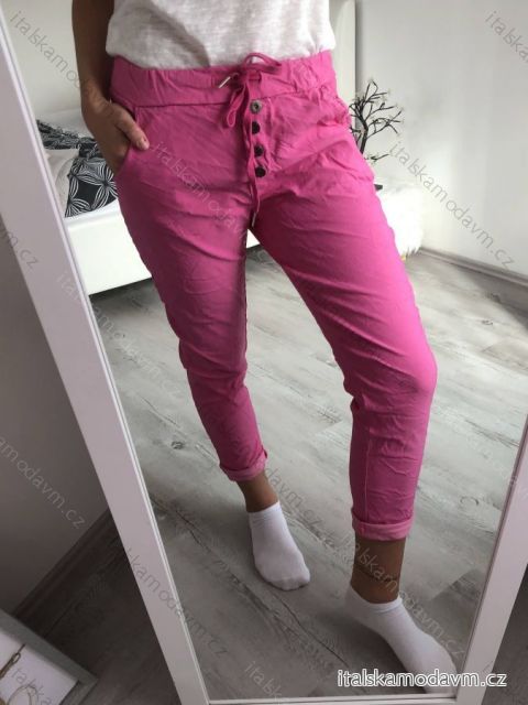 Nohavice dlhé strečové dámske (S/M/L ONE SIZE) TALIANSKA MÓDA IM322059/DR