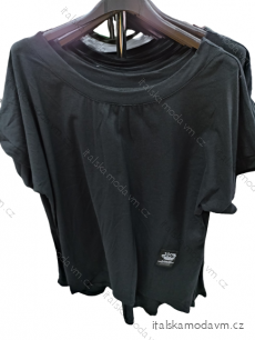 Tunika oversize bavlnená krátky rukáv dámska nadrozmer (L/XL/2XL ONE SIZE) TALIANSKA MÓDA IM722072