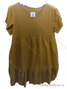 Šaty voľnočasové krátky rukáv dámske nadrozmer (XL/2XL/3XL ONE SIZE) TALIANSKA MÓDA IM722077