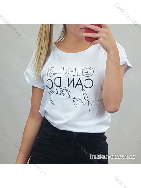 Tričko krátky rukáv dámske (uni s / m) TURECKÁ MODA IMT20136 hnědá