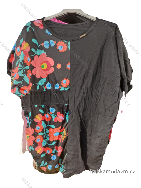 Šaty oversize bavlnené krátky rukáv dámske (S/M/L ONE SIZE) TALIANSKA MÓDA IMH22146