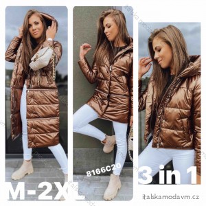 Kabát bunda zimná trojdielna na zipsy dámska (M-2XL) POLSKÁ MÓDA HKW218166C20