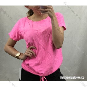 Tunika tričko zavazovací krátký rukáv dámská (one size s/m/l) ITALSKá MóDA IM522112NEO