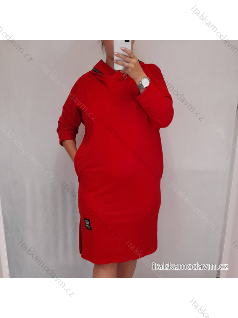 Mikina s kapucňou dámska (L / XL ONE SIZE) TALIANSKÁ MÓDA IM4212162/DR L / XL čierna