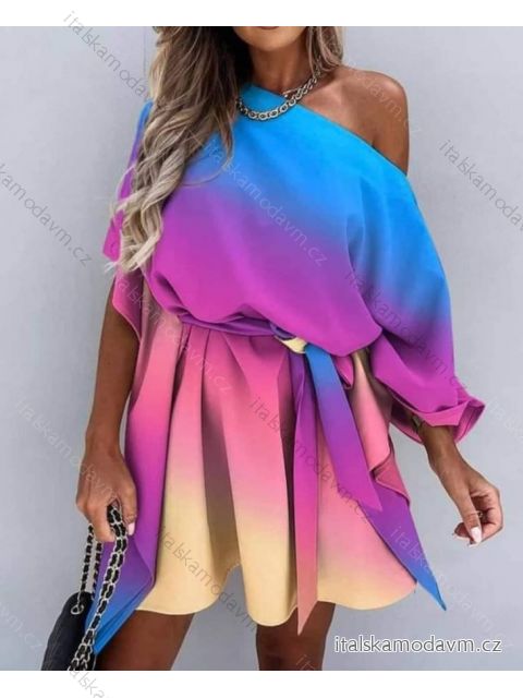 Šaty motýlikové oversize s opaskom dámske (S/M/L/XL/2XL ONE SIZE) TALIANSKA MÓDA IMD22493