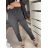 Súprava/komplet elegantné sako a nohavice dámska (M/L ONE SIZE) TALIANSKA MÓDA IMD22344 čierna M / L