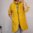 Kabát / Bunda predĺžená tenká jarná dámska (S/M/L  ONE SIZE) TALIANSKÁ MÓDA IM421975 / DR žlutá